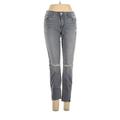 Joe's Jeans Jeans - Mid/Reg Rise Skinny Leg Cropped: Gray Bottoms - Women's Size 26 - Distressed Wash