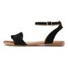 Sandale LASCANA "Sommerschuh", Damen, Gr. 39, schwarz, Obermaterial: 100% Ziegenleder. Futter: 100% Schweinsleder. Decksohle: 100% Rindsleder. Laufsohle: 100% Synthetik, unifarben, modisch, Schuhe Riemchensandale, Sandalette, Sommerschuh aus...