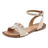 Sandale LASCANA "Sommerschuh", Damen, Gr. 37, beige, Obermaterial: 100% Ziegenleder. Futter: 100% Schweinsleder. Decksohle: 100% Rindsleder. Laufsohle: 100% Synthetik, unifarben, modisch, Schuhe, Sandalette, Sommerschuh aus hochwertigem Leder mit...