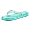 Badezehentrenner VENICE BEACH, Damen, Gr. 43, blau (mint), Obermaterial: 100% Textilmaterial. Futter: 100% Textilmaterial. Decksohle: 100% Synthetik. Laufsohle: 100% Synthetik, Glitzer, unifarben, casual, Schuhe, Sandale, Pantolette, Badeschuh...