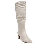 LifeStride Glory Wide Calf Riding Boot - Womens 9.5 White Boot Medium