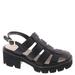 ALL BLACK Gladiator Max Lugg - Womens Euro 37 US 6.5 Black Sandal Medium