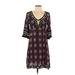 Raga Casual Dress: Black Paisley Dresses - Women's Size X-Small