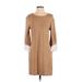 New York & Company Casual Dress - Sweater Dress: Tan Dresses - Women's Size Small