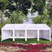 13 x 26 ft Wedding Party Tent with 8 Removable Walls Outdoor PE/Iron Heavy Duty Gazebo Canopy Tent
