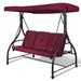 3-Seats Patio Swing Canopy Hammock Porch Swing Glider