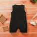 Aayomet Baby Winter Romper Baby Boy Girl One Piece Romper Jumpsuit Solid Ribbed Baby Boy Clothes Onesies Outfits Black 3-6Months