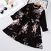 Tejiojio Girls and Toddlers Soft Cotton Clearance Toddler Kids Baby Girls Mandarin Sleeve Floral Print Pleated Dress Princess