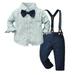 KI-8jcuD Sweatsuits For Boys Children S Suit Boy S Long Sleeved Bow Tie Cotton Cardigan Suspenders Gentleman S Suit 3Pcs Set Toddler Sweats 4T Baby Boy Clothes 2T Outfit 7 Easter Outfits For Boys Hu