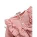 Plain Round Neck Tee Long Sleeve Pink Baby Jumpsuits (Baby s)