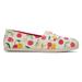 TOMS Women's Natural Cream Alpargata Cherries Espadrille Slip-On Shoes, Size 8