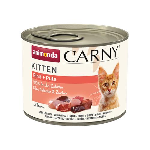 12x200g Beef & Turkey Kitten Carny Animonda Wet Cat Food