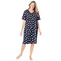 Plus Size Women's Print Sleepshirt by Dreams & Co. in Navy Americana Heart (Size M/L) Nightgown