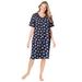 Plus Size Women's Print Sleepshirt by Dreams & Co. in Navy Americana Heart (Size M/L) Nightgown