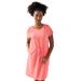 Plus Size Women's Knit Drawstring Dress by ellos in Sweet Coral (Size 14/16)