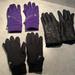 Columbia Accessories | Columbia, Head And Vera Bradley Leather Gloves Bundle | Color: Black/Purple | Size: Small