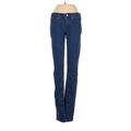 Gap Jeans - Mid/Reg Rise Skinny Leg Denim: Blue Bottoms - Women's Size 24 - Dark Wash