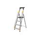Drabest PRO SERIES LADDERS 4-Step Aluminum Household Ladder with Handrails 150 KG - - Aluminum Step Ladder – Ladders Multi Purpose – Folding Foldable Step Ladder – Aluminium Ladders – 43 x 147 x 12 cm