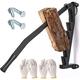 Gvqng Wall Mount Manual Log Splitter, Portable Manual Log Splitter, 60 cm / 23.6 Inch Hanging Firewood Lighter Splitter, for Home and Outdoor Camping