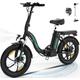 HITWAY Electric Bike, 20" Fat Tire Ebikes, 11.2Ah 250W 36V E Bike, 35-90KM Electric Folding Bikes with 7 Gears SHIMANO System City E Bike Mountain Bicycle for Adults