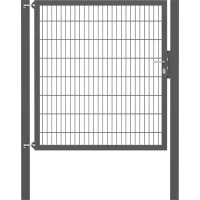 Zauneinzeltür ALBERTS "Flexo Plus", grau (anthrazit), B:150cm H:160cm, Stahl, Tore, anthrazit, verschiedene Abmessungen