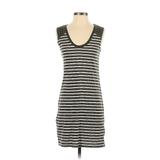 Banana Republic Factory Store Casual Dress Scoop Neck Sleeveless: Green Stripes Dresses - Women's Size X-Small