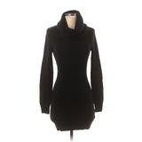 H&M Casual Dress - Sweater Dress Turtleneck Long Sleeve: Black Dresses - Women's Size X-Small