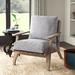 Accent Chair - Morabito Upholstered Wood Frame Accent Chair Polyester in Gray Laurel Foundry Modern Farmhouse® | 34 H x 28.5 W x 35.5 D in | Wayfair