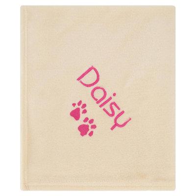 Personalized Passion Personalized Dogs-Cats Blanket Custom Name & Paws Metal, Size 28.0 W in | Wayfair 70x100creamblanketP