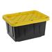 Juggernaut Storage 5 qt Plastic Storage Tote Plastic in Black/Yellow | 12.1 H x 16.2 W x 8.6 D in | Wayfair 5G2PK-BY