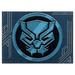 Black 54 x 40 x 0.25 in Area Rug - Kid's Company Licensed Disney Marvel Panther 2 Logo Youth Digital Printed Area Rug | Wayfair 19867