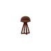 ARTLESS X2 Seat Top 26" Swivel Bar Stool Wood/Upholstered/Leather/Genuine Leather in Brown | 34 H x 19 W x 18 D in | Wayfair A-X2-SS-L-T-W