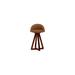 ARTLESS X2 Seat Top 26" Swivel Bar Stool Wood/Upholstered/Leather/Genuine Leather in Brown | 34 H x 19 W x 18 D in | Wayfair A-X2-SS-L-O-W