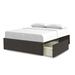 Republic Design House Low Profile Storage Platform Bed Upholstered/Metal/Polyester in Gray | 60 H x 62 W x 83 D in | Wayfair 50551-SC-XL