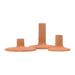 Birch Lane™ Taj 3 Piece Stoneware Table Top Candlestick Set, Terracotta in Orange/Brown | 4.75 H x 6 W x 6 D in | Wayfair