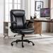 Inbox Zero Kroen High Back Ergonomic Executive Chair Adjustable Flip-up Armrests PU Office Chair Upholstered in Black | Wayfair