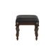 Darby Home Co Gaylesville Solid Wood Vanity Stool Faux Leather/Wood/Upholstered/Leather in Black/Brown | 17.17 H x 16.85 W x 19.17 D in | Wayfair