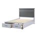 Wildon Home® Sauget Full Storage Platform Bed Wood & /Upholstered/Faux leather in Brown/Gray | 51 H x 57 W x 81 D in | Wayfair