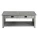 Red Barrel Studio® Lift Top Extendable 4 Legs Coffee Table w/ Storage Wood in Gray | 26 H x 46 W x 26 D in | Wayfair