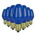 Sunlite 01053 - 7 watt C7 Blue Candelabra Screw Base Incandescent Light Bulb (12 Pack) Christmas Light Bulbs