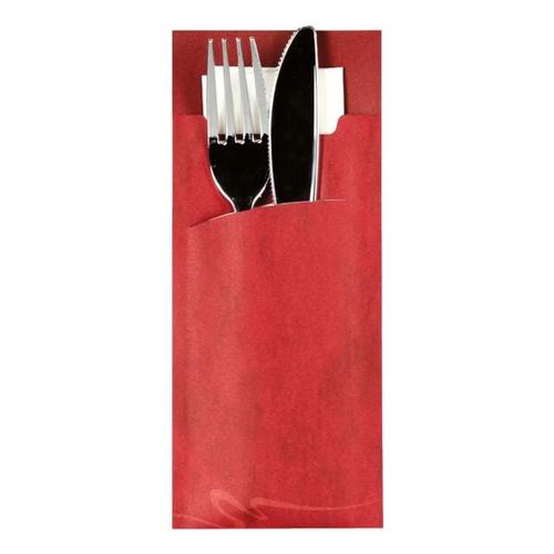 520 Bestecktaschen rot, Papstar, 8.5 cm