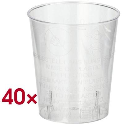 Papstar 40er-Pack Einweg-Trinkbecher für Schnaps 2 cl transparent, 4.1 cm Image