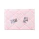 Personalisiertes Memoboard Vichy Stripes Rose (Farbe: Gelb)