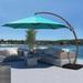 10 ft.Aluminum Curvy Cantilever Offset Hanging Patio Umbrella With Sandbag Base