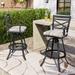 Outdoor Patio Bar Stools Aluminum Swivel Bar Chair with Sunbrella Cushion - 21.7 in W x 16.5 in D x 46 in H