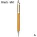 Smooth Wood-Colored Ballpoint Pen Bullet Nib Ballpoint Pen Student Tool Office Writing Durable Business Blue Black Gift Pencil E3U2