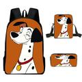 101 Dalmatians Kids School Bag Super Cool Funny Art Middle Girls Kids Book Bag with Pen Bag 3Pcs for Aged 7 to 15 Years for Party