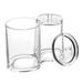 noarlalf storage bins container stoarge pads acrylic needs organizer & makeup & cotton for your housekeeping & organizers storage bins with lids Clear 15*12*8