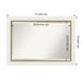 Amanti Art Beveled Bathroom Wall Mirror - Eva White Gold Frame Outer Size: 41 x 29 in