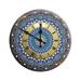 MPWEGNP Iron With Clock Decoration Round Sign Metal Wall And Painting Wrought Sign Small Stain Glass Window Hanging Hanging Beads Curtain for Doorways